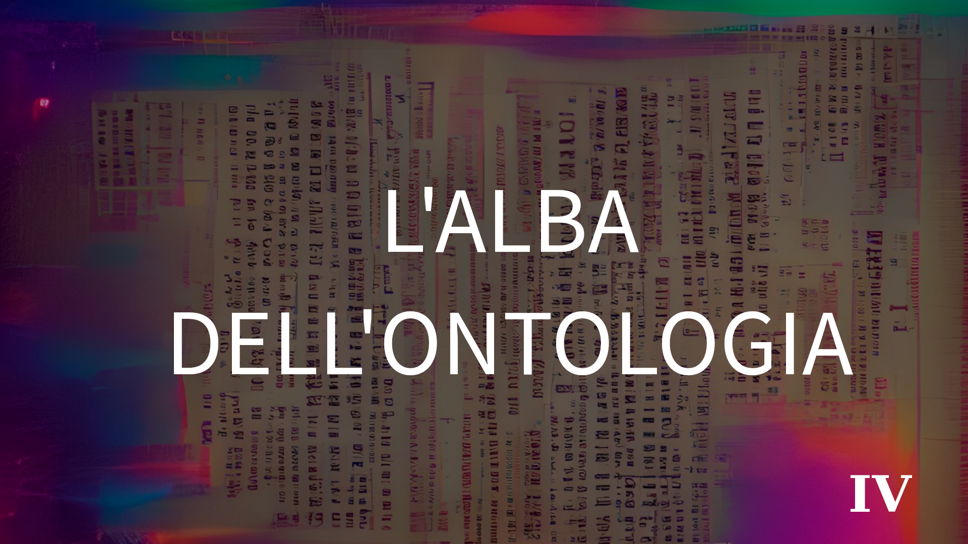 L'alba dell'ontologia