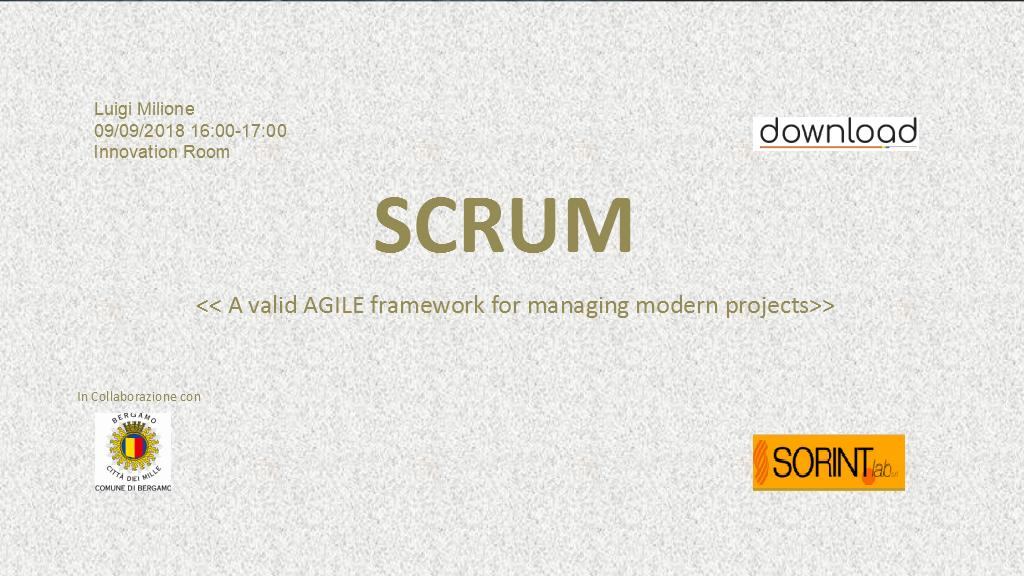 SCRUM: a valid AGILE framework for managing modern projects