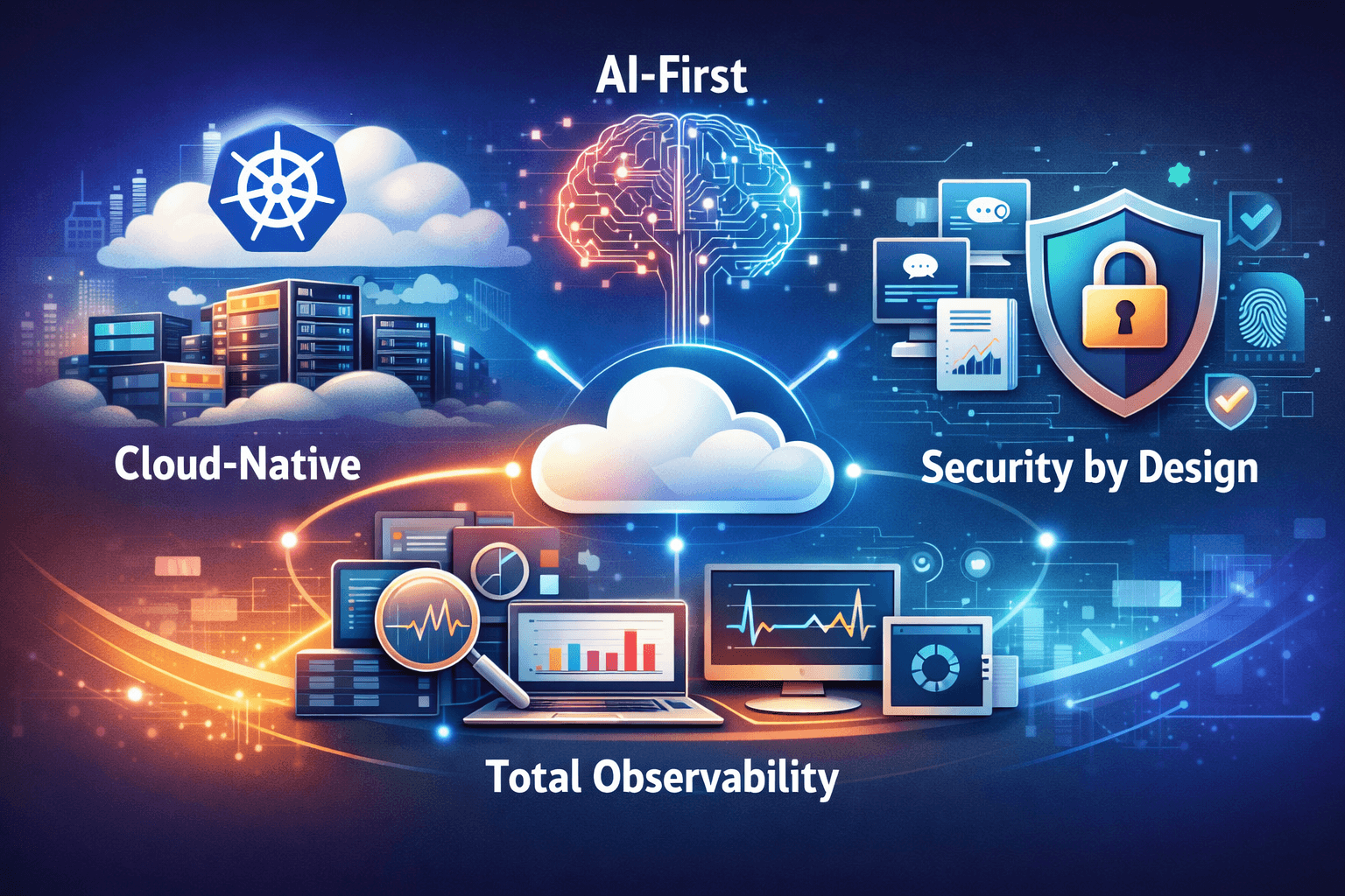 Cloud-native, AI-first, sicurezza by design e osservabilità totale: il nuovo standard tecnologico